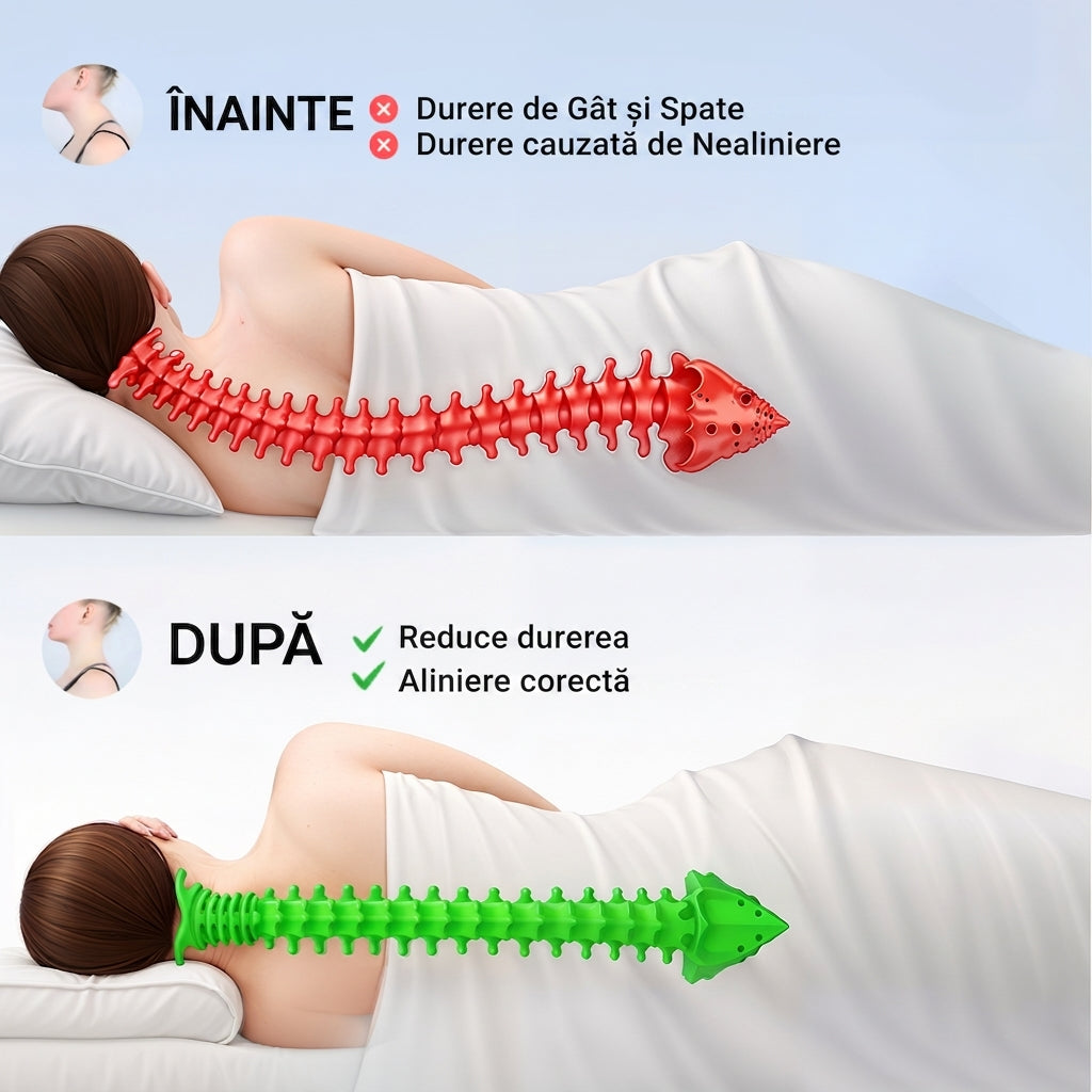 Înainte și după — alinierea coloanei cervicale