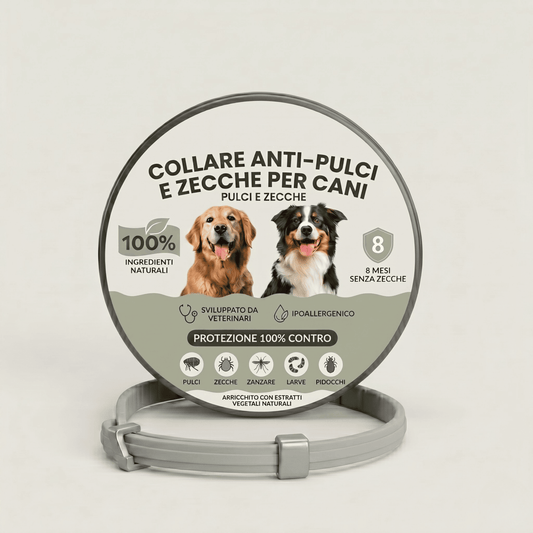 COLLARE ANTI-PUCLI E ZECCHE PER CANI