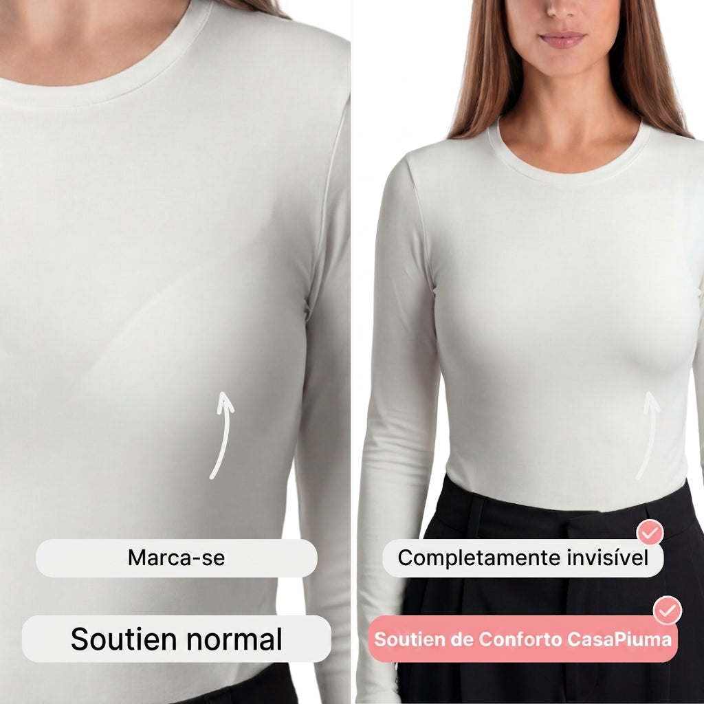 Não marca debaixo da t-shirt nem da blusa
