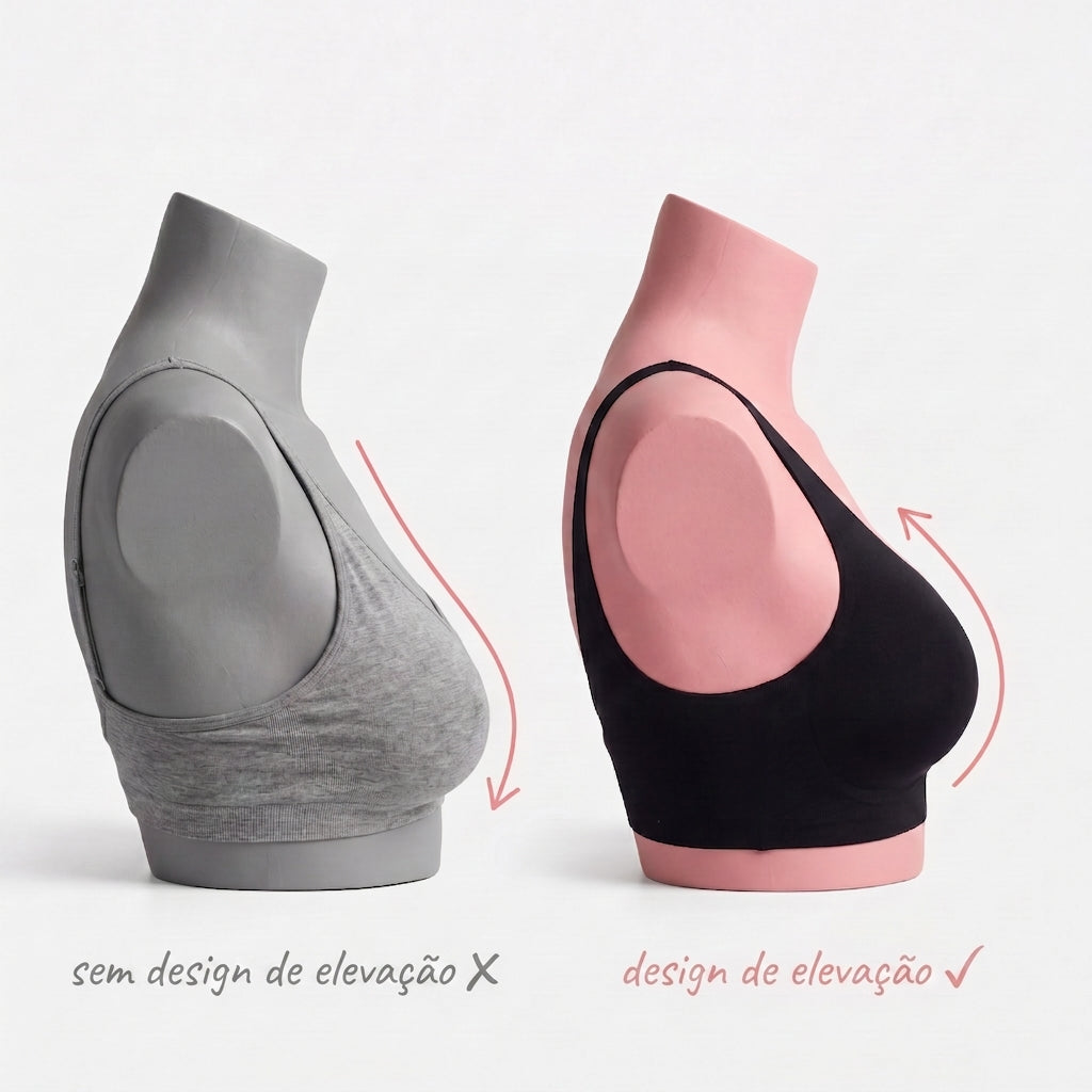 Com o design Lift o peito ganha forma, em vez de ficar espalmado