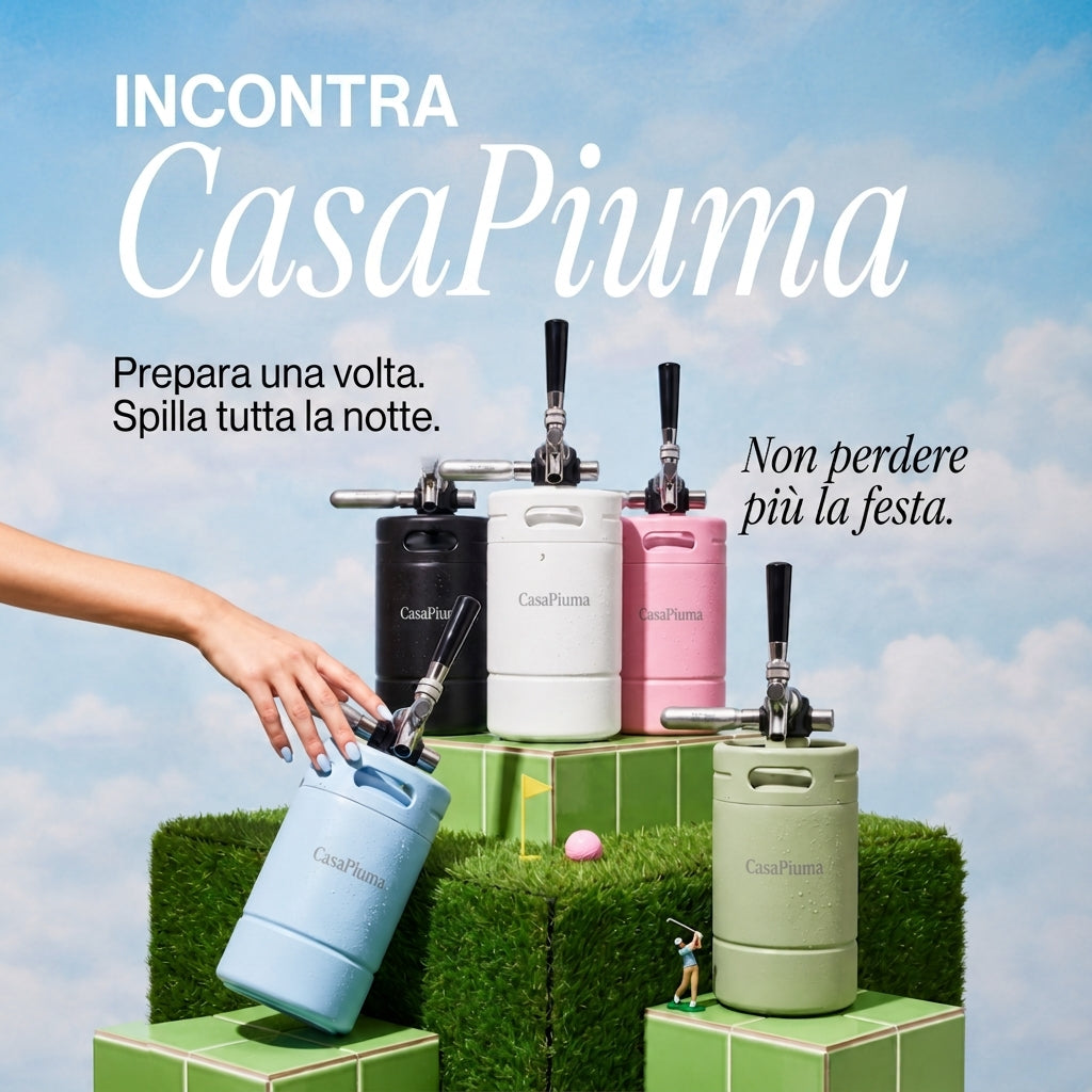 Spillatore Portatile CasaPiuma — prepara una volta, spilla tutta la notte
