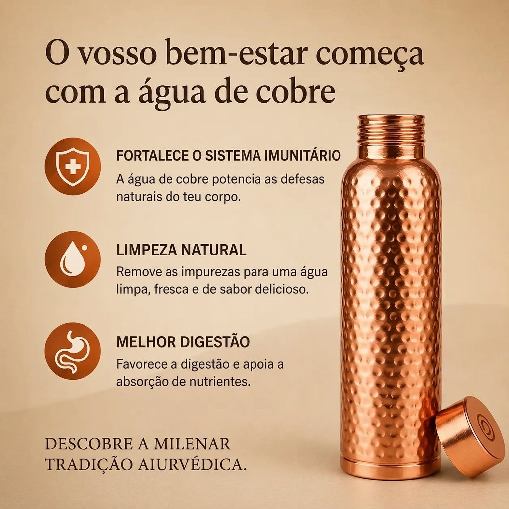 Bem-estar começa com a água de cobre