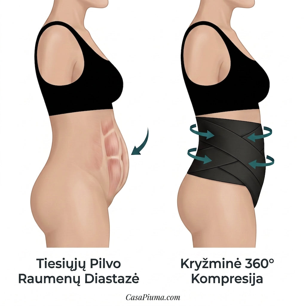 Ką nėštumas iš tikrųjų daro pilvo sienai
