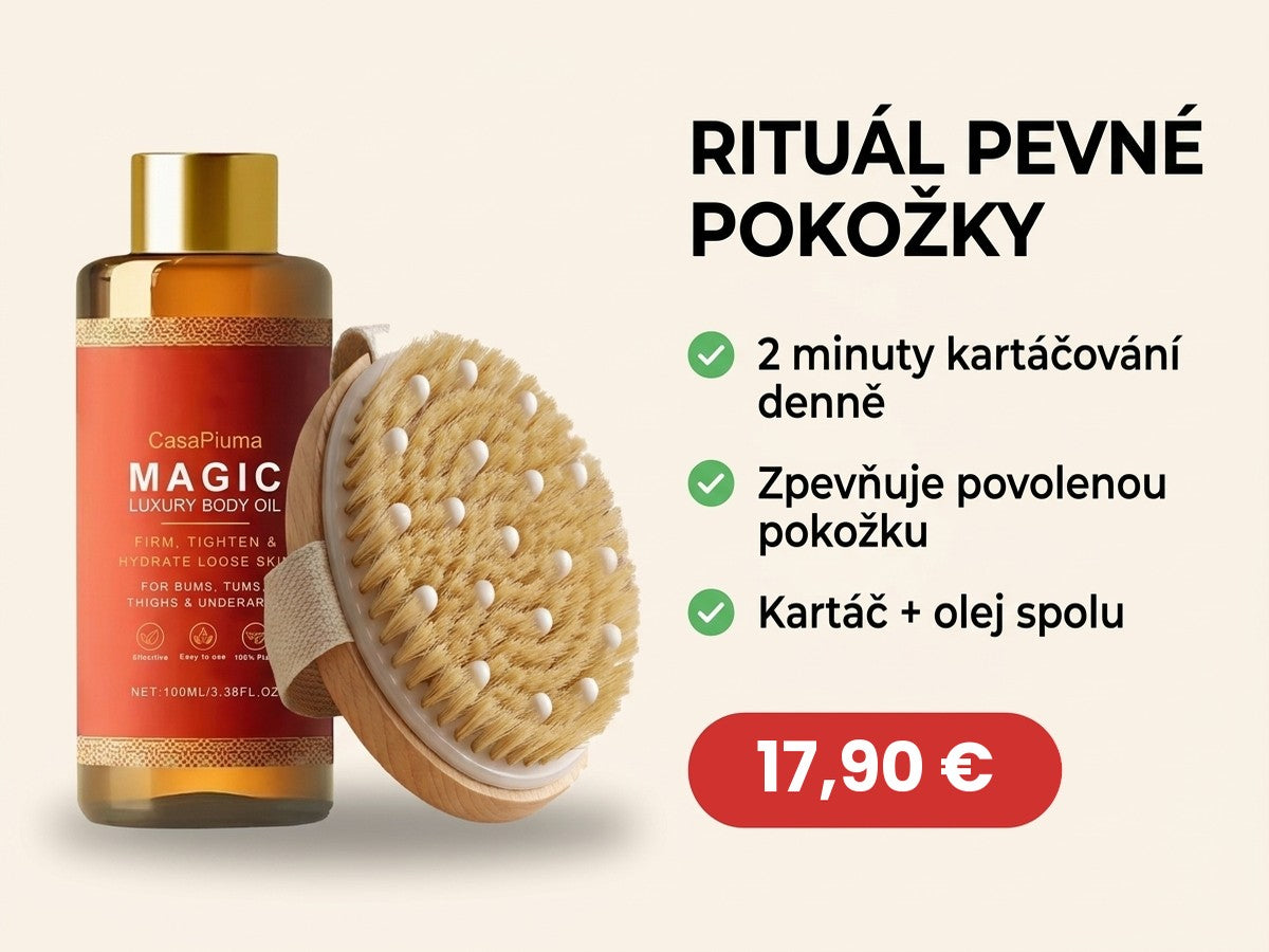 Rituál pevné pokožky: kartáč + olej