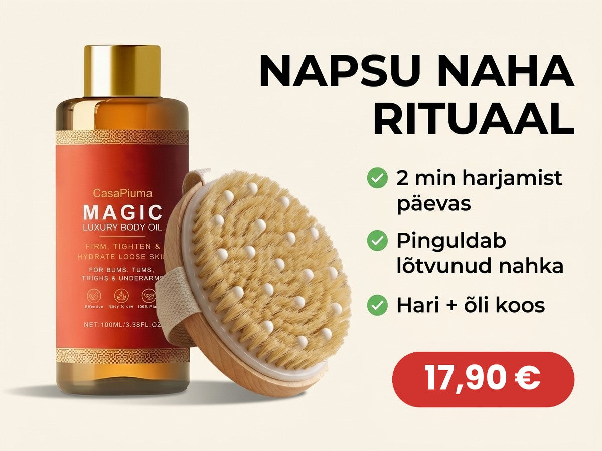 Napsu naha rituaal: hari + õli