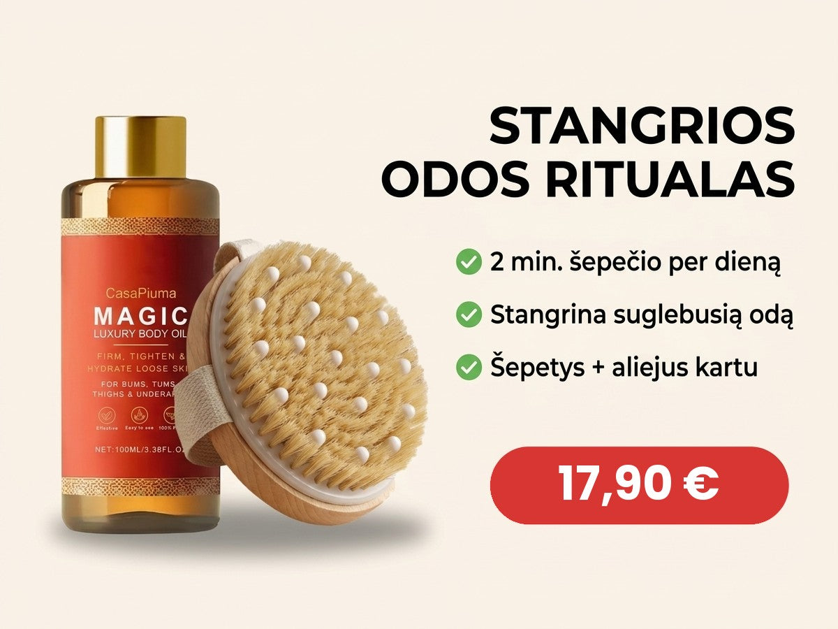 Stangrios odos ritualas: šepetys + aliejus