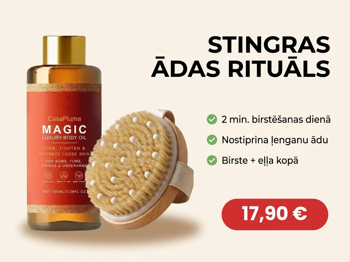 Stingras ādas rituāls: birste + eļļa