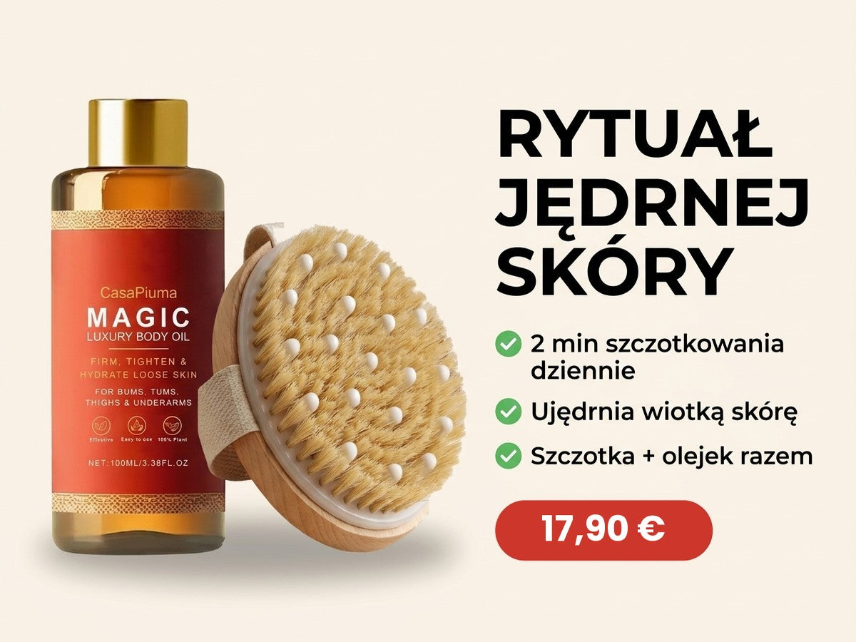 Rytuał Jędrnej Skóry: szczotka + olejek