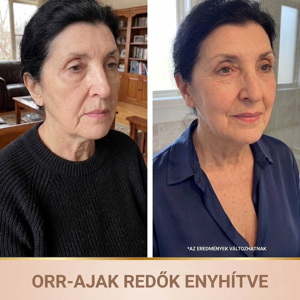 Megpuhított orr-ajak zóna – előtte/utána