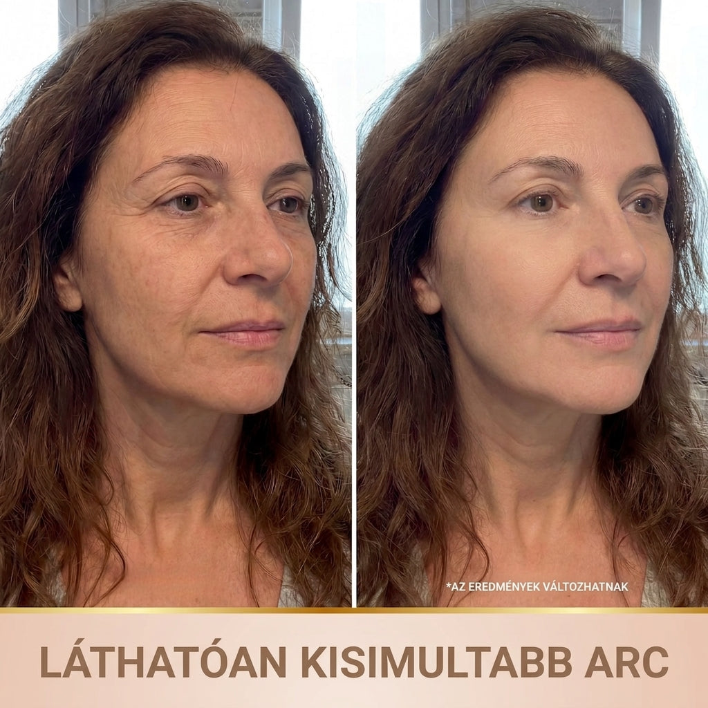 Láthatóan kisimultabb arc – előtte/utána